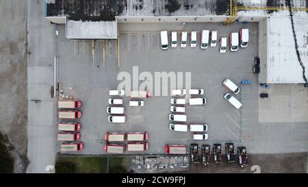 Kanada Post Parkplatz, Aerial Stockfoto