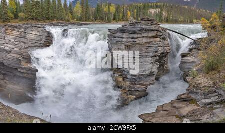 Lower Athabasca Falls im Jasper National Park, Alberta, Kanada Stockfoto