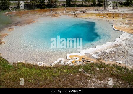 Silex Spring, in der Geysir-Gegend von Fountain Paint Pots im Yellowstone National Park Stockfoto