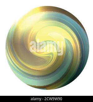 Kreis mit einem wirbelnden bunten Whirlpool. Das Objekt ist vom Hintergrund getrennt. Vektor-Element für Banner, Flyer und Ihre Designs. Stock Vektor