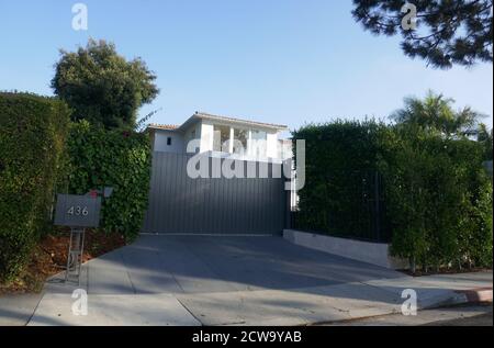 Santa Monica, Kalifornien, USA 28. September 2020 EINE allgemeine Sicht auf die Atmosphäre des ehemaligen Hauses des Schauspielers Jeff Bridges am 436 Adelaide Drive in Santa Monica, Kalifornien, USA. Foto von Barry King/Alamy Stockfoto Stockfoto