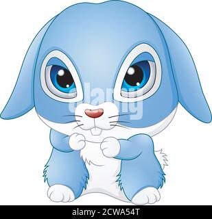 Vektor-Illustration von niedlichen Baby Kaninchen Cartoon Stock Vektor