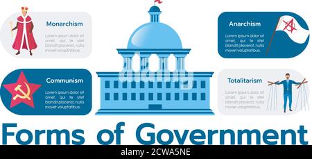 Formen der Regierung Vektor Infografik Vorlage Stock Vektor