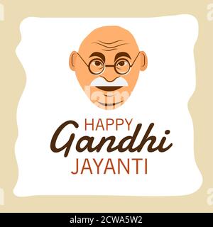 Vektor-Illustration eines Hintergrunds für den 2. Oktober Gandhi Jayanti Feier. Stockfoto