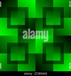 Abstrakter geometrischer Hintergrund mit quadratischem Mosaikgrün, Vektorgrafik Stock Vektor