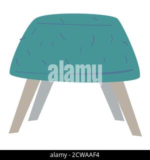 Stuhl oder bequemen Hocker, Möbel für zu Hause oder im Büro Stock Vektor