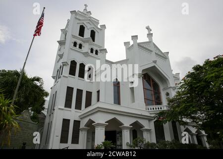 Außenansicht der St. Paul's Episcopal Church in Key West, Florida Keys, Florida, USA Stockfoto