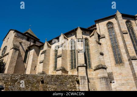 Die Collegiale Kirche Saint Etienne, romanische Kirche, Haute-Vienne, Limousin Region, Nouvelle Aquitaine, Frankreich Stockfoto