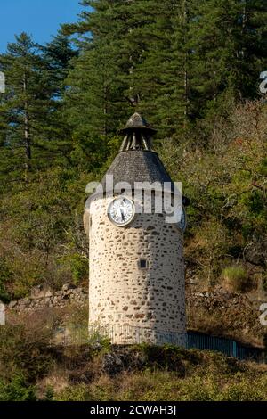 Aubusson, der Uhrturm, Creuse Department, Nouvelle Aquitaine, Frankreich Stockfoto