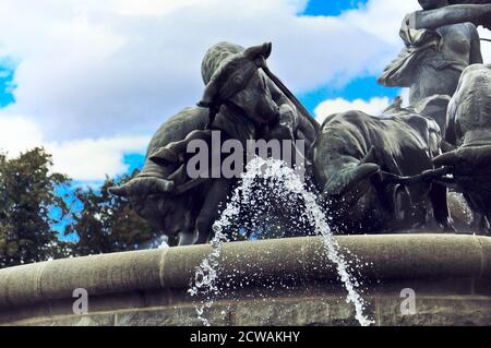 Kopenhagen, Dänemark - Gefion Brunnen in Nordre Toldbod Bereich neben Kastellet, 1897 Stockfoto