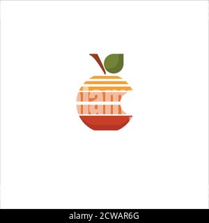 Apple Fruit Logo gut für Food and Technology Company Stock Vektor