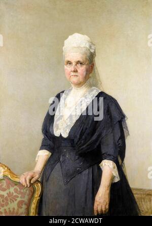 Emma von Waldeck und Pyrmont (1858-1934), Königin Consort der Niederlande, Porträtmalerei von Jan Veth, 1918 Stockfoto