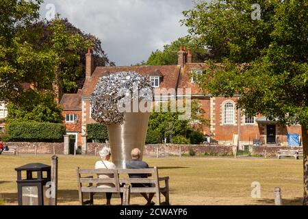 Wenn Soak wird verschüttet von Subodh Gupta in Salisbury Kathedrale Schließen Stockfoto