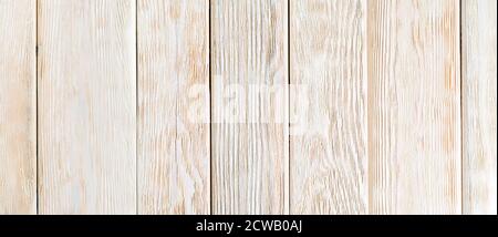 Gealterte Holzplanken mit beigefarbener Farbe. Banner Stockfoto