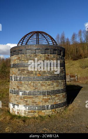 Parc Cwm Darran, ein friedlicher Landpark, der im Daran Valley, zwei Meilen nördlich von Bargoed, versteckt liegt. Stockfoto