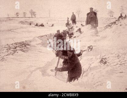 Grabenkrieg in Russland, Ostfront, Weltkrieg. 1915 Stockfoto