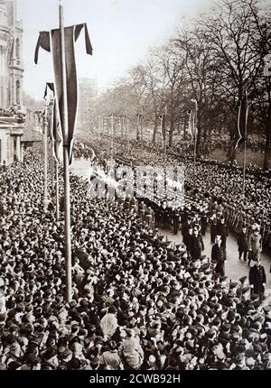 Foto während der staatlichen Trauerprozession von George V. aufgenommen Stockfoto