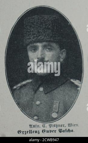 Ismail Enver Pascha (1881 - 1922); osmanischer Offizier und Führer der Jungen Türkischen Revolution von 1908. Er wurde der wichtigste Führer des Osmanischen Reiches sowohl in den Balkankriegen (1912-13) und im Ersten Weltkrieg (1914-18) Stockfoto