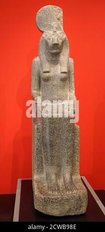 Statue der ägyptischen Göttin Sekhmet. Stockfoto