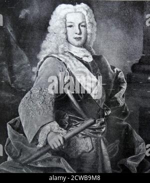 Porträt von Ferdinand VI. Von Spanien (Fernando VI. Von Spanien) (1713-1759) König von Spanien Stockfoto