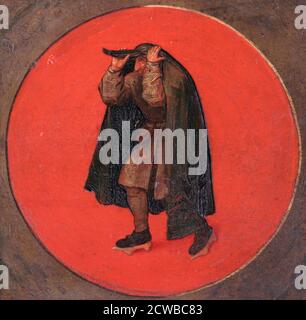 Pieter Bruegel des Älteren Flämisches Sprichwort, c1558-1560. Detail aus 'zwölf flämische Sprüche'. Aus dem Museum Mayer van der Berg, Antwerpen, Belgien. Stockfoto