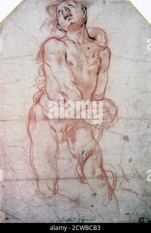 Figure Study', 1560-1609, von italienischer Künstlerin: Annibale Carracci. Stockfoto