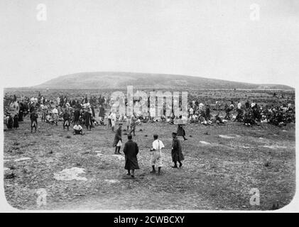 Soldaten der französischen Fremdenlegion, Syrien, 20. Jahrhundert. Die französische Fremdenlegion wurde 1831 als Eliteeinheit ausländischer Freiwilliger gegründet. Die Hauptfunktion der Legion im 19. Und frühen 20. Jahrhundert war die Erweiterung und der Schutz der überseeischen Gebiete Frankreichs. Syrien wurde von Frankreich zwischen den beiden Weltkriegen unter den Bedingungen eines Völkerbundes Mandat regiert. Der Künstler ist unbekannt. Stockfoto