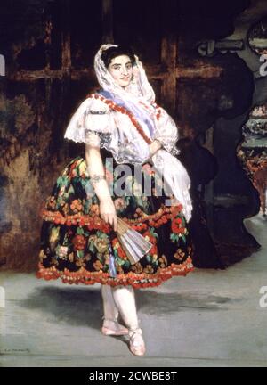 Lola de Valence', 1862. Künstler: Edouard Manet. Edouard Manet(1832-1883) war ein französischer Maler der Moderne. Er war einer der ersten Künstler des 19. Jahrhunderts, der das moderne Leben malte. Stockfoto