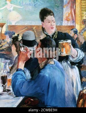 Corner of a Cafe Concert', 1878-1880. Künstler: Edouard Manet. Edouard Manet(1832-1883) war ein französischer Maler der Moderne. Er war einer der ersten Künstler des 19. Jahrhunderts, der das moderne Leben malte. Stockfoto