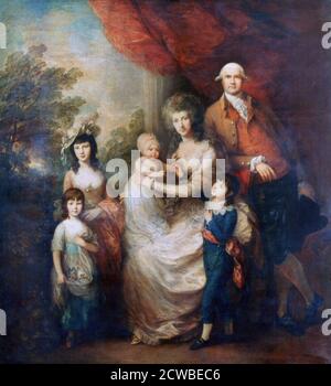 The Baillie Family', c1784 Künstler: Thomas Gainsborough. Porträt des Londoner Kaufmanns James Baillie (1737-1793) mit seiner Frau und ihren vier Kindern. Stockfoto