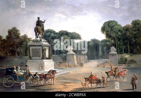 Eingang zum Palast von Louis XV', 1775. Künstler: Jean Baptiste Le Prince. Jean-Baptiste Le Prince (1734-1781) war ein französischer Radierer und Maler. Stockfoto