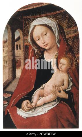 Die Jungfrau und das Kind', 15. Jahrhundert durch den Meister der Khanenko Anbetung. Aus dem Puschkin Museum of Fine Art, Moskau. Stockfoto