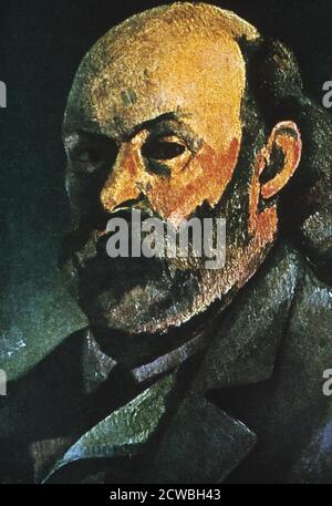 Selbstportrait von paul Cezanne, 1880. Stockfoto