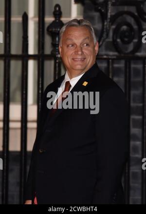 Foto von Viktor Orban, Premierminister von Ungarn, Teilnahme am NATO-Gipfel, London, Dezember 2019 Stockfoto