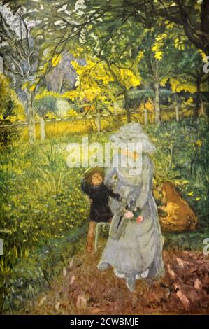 Farbige Reproduktion einer dekorativen Tafel, gemalt von Edouard Vuillard (1868-1940) Stockfoto