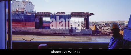 Zerbrechender Schiffswerft Stockfoto