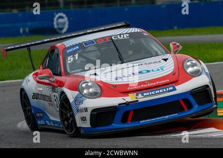 #51 Aldo Festante (GT Cup - Ombra Racing) auf Porsche 911 GT3 Cup 2018 während der International GT Open ed Euroformula Open, Grand Tourism, monza, Italien, 2 Stockfoto