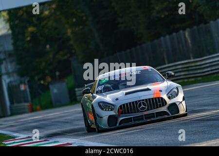 Monza, Italien. 27. Sep, 2020. monza, Italien, 27 Sep 2020, #60 Antonio Coimbra und Luis Silva (GT Cup - Sports and you) auf Mercedes AMG GT4 HP 2019 während der International GT Open ed Euroformula Open - Grand Tourism - Credit: LM/Luca Rossini Credit: Luca Rossini/LPS/ZUMA Wire/Alamy Live News Stockfoto