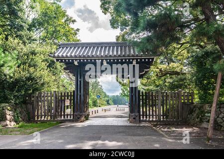 Kyoto, Japan, Asien - 3. September 2019 : Tor des Kaiserpalastes von Kyoto Stockfoto