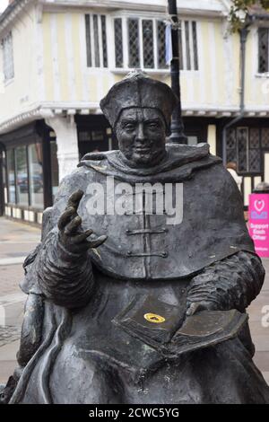 Statue von Thomas Wolsey, ipswich, suffolk, england Stockfoto