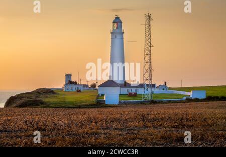 Nash Point lighthouse Stockfoto