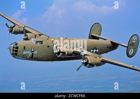 Konsolidierter schwerer Bomber B-24-LB-30 des Zweiten Weltkriegs Stockfoto