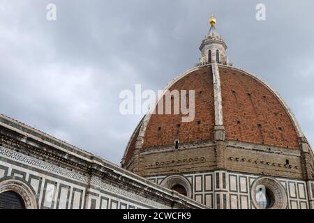 Kuppel der Kathedrale von Florenz, auch bekannt als Duomo di Firenze in Florenz, Italien Stockfoto