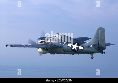 Grumman F4F/FM2 Wildcat WWII Navy-Marine Fighter. Stockfoto