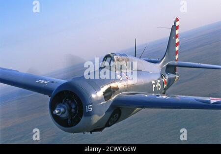 Grumman F4F/FM2 Wildcat WWII Navy-Marine Fighter. Stockfoto