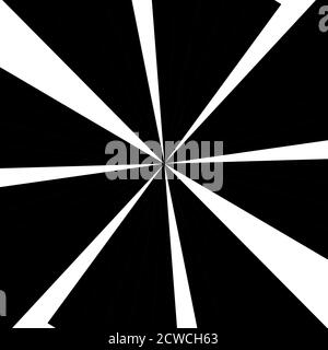 Zufälligkeit unregelmäßige Ausstrahlungsstreifen, Linien. Strahlen, Strahlen. Unregelmäßiger Starburst, Sonnenburst Hintergrund Stock Vektor