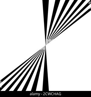 Zufälligkeit unregelmäßige Ausstrahlungsstreifen, Linien. Strahlen, Strahlen. Unregelmäßiger Starburst, Sonnenburst Hintergrund Stock Vektor