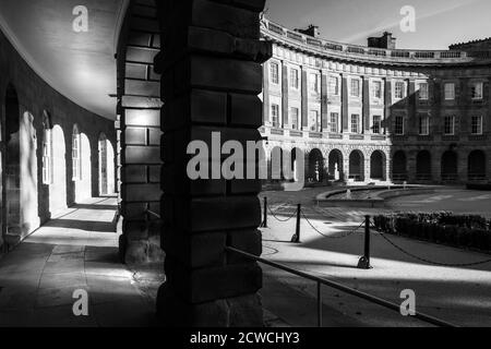 Buxton's frisch renoviertes Crescent and St Ann's Hotel eröffnet wieder 1. Oktober 2020 als The Buxton Crescent Hotel and Health Spa Stockfoto