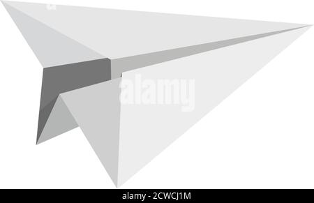 origami-Papierebene isoliert auf weißem Vektor-Illustration Stock Vektor