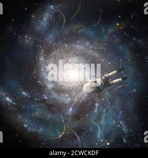 Astronaut im all Stockfoto